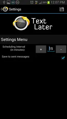 Text Later android App screenshot 0